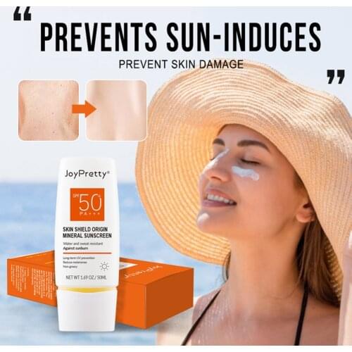 JoyPretty Sunscreen Lotion for Face & Body UVA & UVB Protection Waterproof & Non-Greasy Moisturizing Sunscreen Cream Sunblock