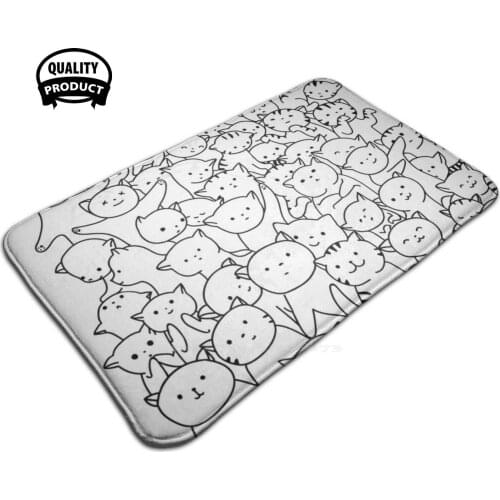 Crazy Cats 3D Household Goods Mat Rug Carpet Foot Pad Unny Cat Cats Baby Cat Funny Cat Game Meowing Cat Cat Meowing Cute Funny