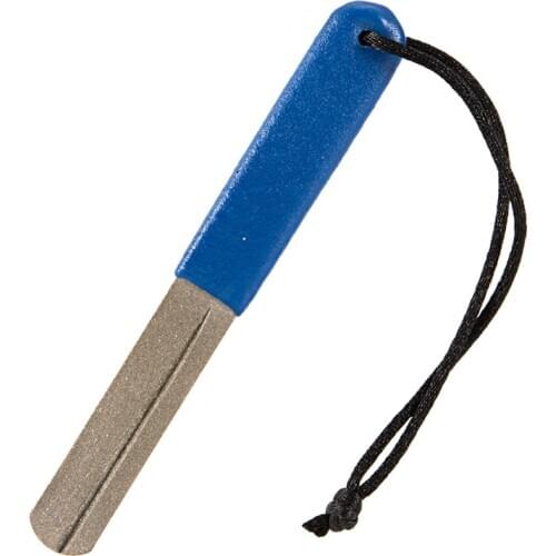 Fishhook Sharpener Double Side Single Dual Grooves Diamond File With Handle Fishing Hook Sharpening Tool Accessory