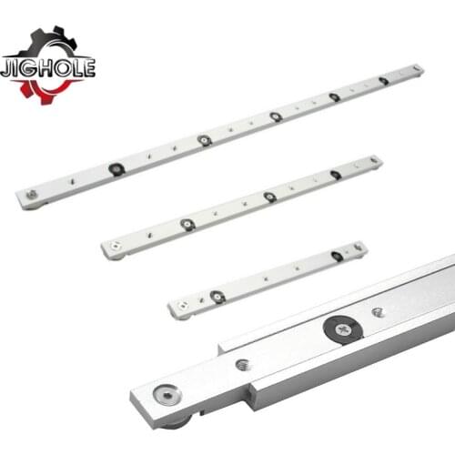 Aluminium Alloy Miter Bar Slider Table Saw Gauge Rod Woodworking T-Track T-Slot Sliding Block with Limiter Tools 300/450/650mm