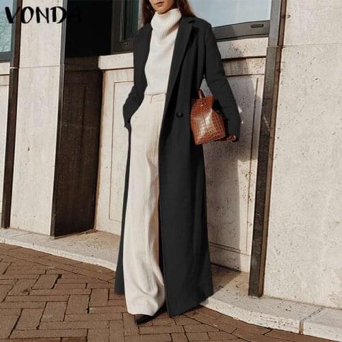 Женские черные куртки VONDA China At AliExpress