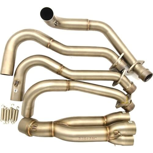 Motorcycle Exhaust Middle Pipe Link Pipe for KAWASAKI ZX14 2006 2007 2008 2009 2010 2011 2012 2013 2014 2015