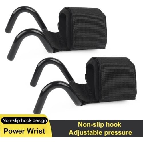 1 Pair Weight Lifting Hooks Men Hand Bar Wrist Straps Glove Weightlifting Strength Training Gym Fitness Power Dumbbell Hook