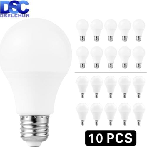 10pcs/lot E27 E14 LED Bulb Lamps 3W 6W 9W 12W 15W 18W 20W Lampada LED Light Bulb AC 220V-240V Bombilla Spotlight Cold/Warm White