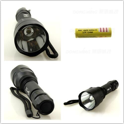 10pcs new linterna Tactical flashlight 5000 lumens cree XML-T6 4.2V torch zoom 5000LM + 2 * 18650 battery high quality