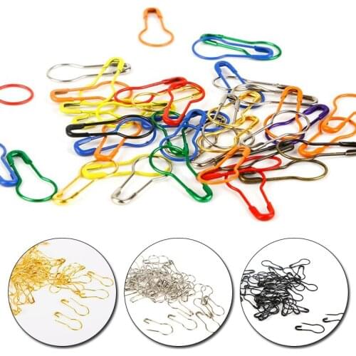 100Pcs Colorful Safety Pins Metal Knitting Crochet Locking Stitch Marker Hang Tag DIY Sewing Tools Needle Clip Craft Accessories