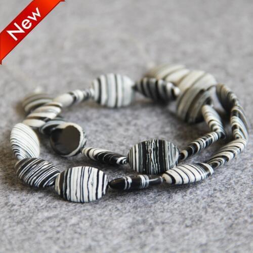 13*18mm Zebra-stripe Turkey stone beads Howlite DIY loose beads 15" Jewelry making design wholesale