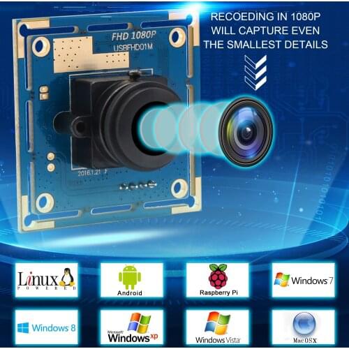 2MP 1920x1080 Ominivison OV2710 wide angle usb webcam 180 degree fisheye full HD 1080P usb camera module board for surveillance