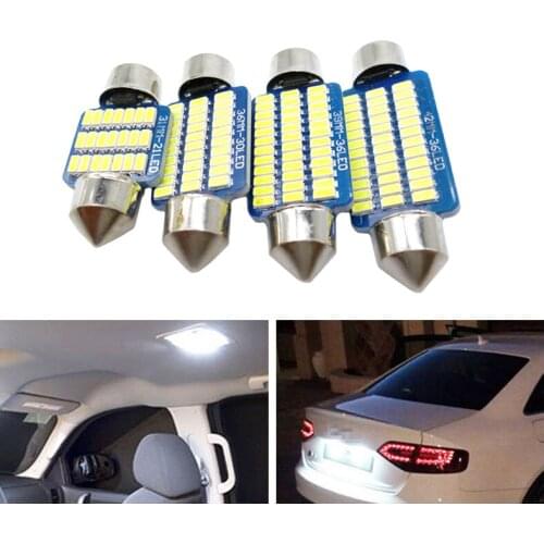4x C5W LED Interior Light Led light bulbs For Toyota Land Cruiser 80 100 200 Prado 120 150 FJ Car Lighting