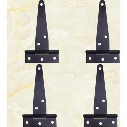 4PCS Zinc Plating T Shape Hinges Rustproof Iron Triangle Hinges Special Sturdy Shed Hinge Prcatical Door Gates Hinges for Home S