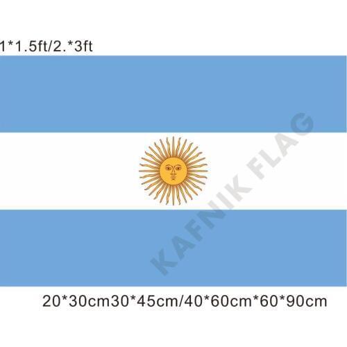 KAFNIK,free shipping 20*30cm/30*45cm/40*60cm/60*90cm small flags Argentina Flag for Countries World Event Decorative Flags