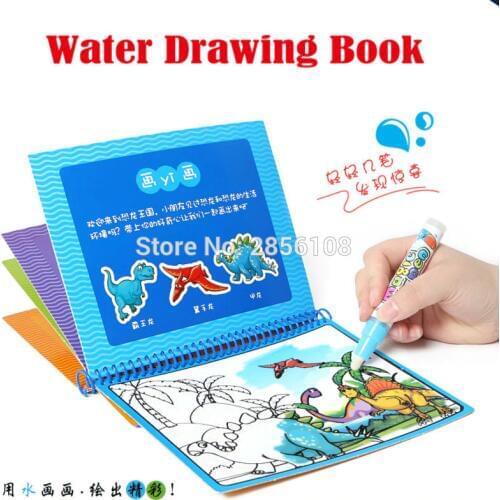 Painting Magic Water Drawing Book Coloring Book Doodle with 1 Magic Pen Painting Board Educational Drawing Toys For Children