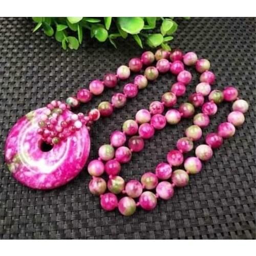 Red Green Hot Selling Natural Men Women Hand-Carved Jewelry Jade Pendant Necklace Jewellery Fashion Accessories Gifts