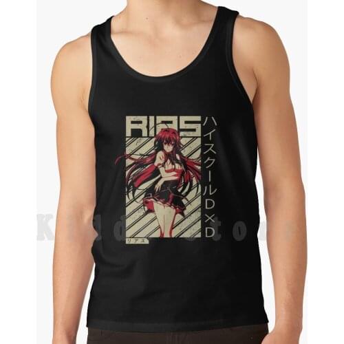 Rias Gremory-High School Dxd Anime Shirt Tank Tops Vest 100% Cotton Rias Gremory High School Dxd Anime