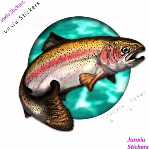 Trout Fishing Personality Car Sticker DIY Graphics Decal Waterproof Occlusion Scratch SUV Fine Decor Decal Graphic PVC13x12cm