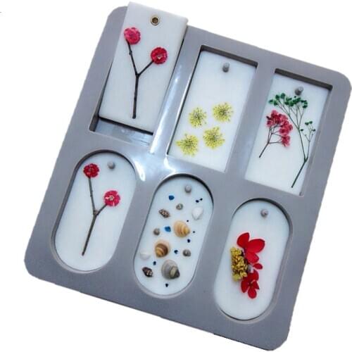 New DIY Silicone Clay Aromatherapy Tablets Molds Crafts Hanging Ornaments Wax Molds Flower Soap Mold Craft Accessories