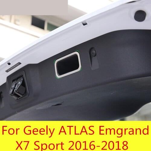 Trunk clapboard handle frame tail door handle frame decorative cover trim Accessories For Geely ATLAS Emgrand X7 Sport 2016-2018