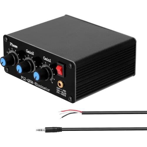 PLZ-QRM Eliminator 1-30MHz HF Bands Phase Portable Adjustable Built-in PTT Control Radio station Anti jamming Tool