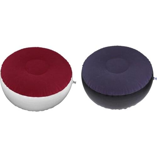 Portable Inflating Stool Garden Leisure Air Chair Foot Rest for Beach Fishing