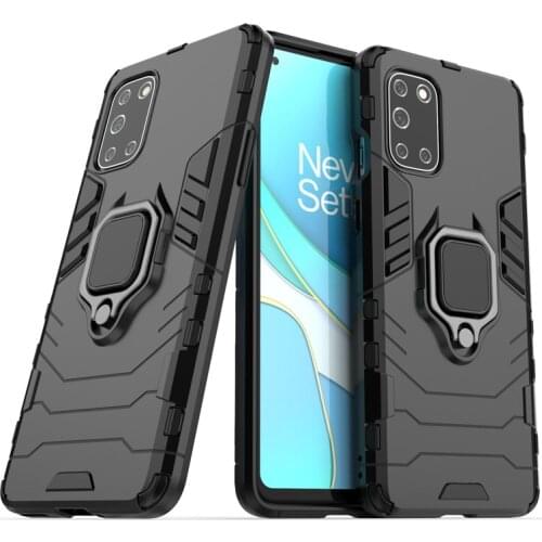 Shockproof Bumper For OnePlus 8T Case For OnePlus 8T 8 7 Pro Silicone Armor Hard PC Stand Protective Phone Cover For OnePlus 8T