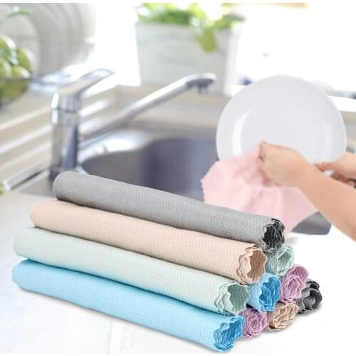 3/5/10/20/30pcs Efficient Microfiber Fish Scale Wipe Cloth Anti-grease Wiping Rag Super Absorbent Kitchen Cleaning Towel Cloth