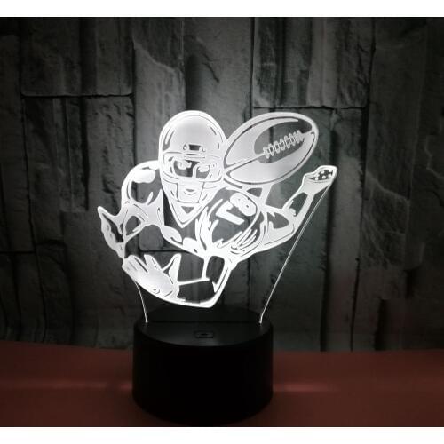 Touch Remote Control 3d Led Visual Gift Table Lamp Remote touch USB and battery power supply Table Lamps For Living Room