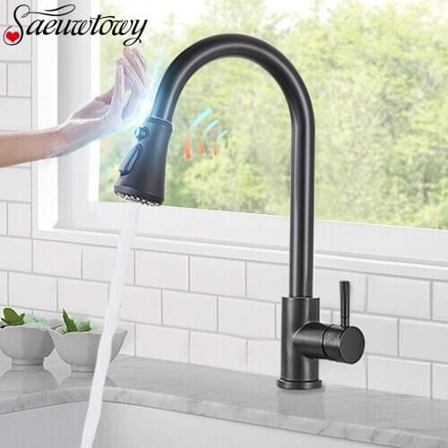 Smart Touch Kitchen Faucet Mixer Faucet Touch Sensor Faucet Rotate Kitchen Tap Pull Out Faucet torneira de cozinha Basin Tap