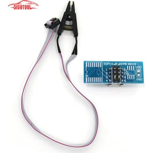 SOIC8 SOP8 Flash Chip IC Test Clips Socket Adpter BIOS/24/25/93 Programmer