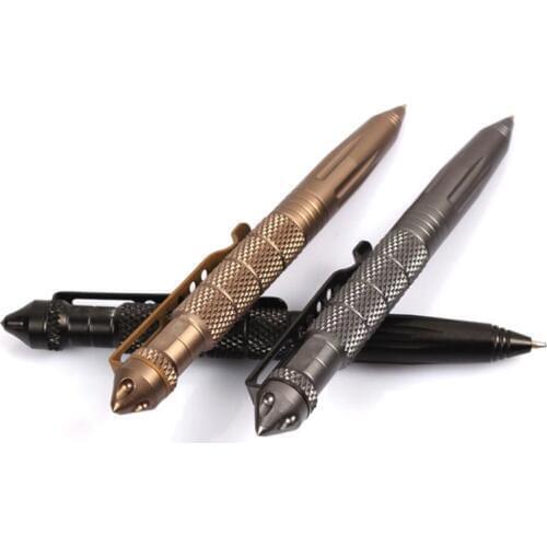 Outdoor Convenient And Easy To Carry Black Tactical Pen Glass Breaker Self Defense Emergency Survival Tool