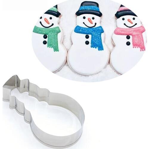 Christmas Snowman Cake Stencil Santa Claus Cupcake Decoration Template Mold Cookie Coffee Stencil Fondant Mold Baking Fondant