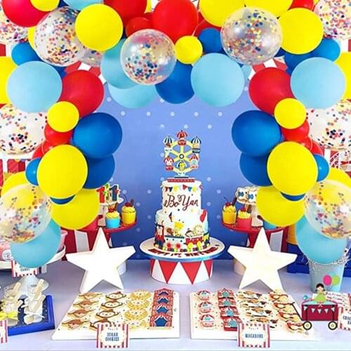 Balloons Arch Garland Kit -Rainbow Multicolored Confetti Balloon for Girls Boys Carnival Wedding Birthday Anniversary Decoration