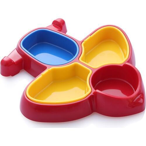 High Quality Cute Airplane Shaped Baby Dishes Multi-grid Baby Dishes Bright Colors Baby Tableware Cute Dishes for Babies