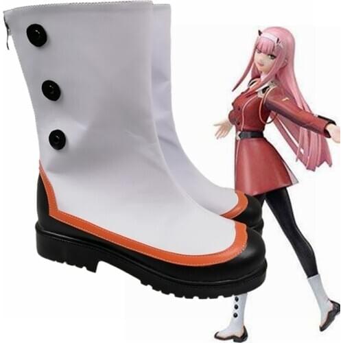 Japanese Anime Game Cosplay Shoes Dallling In The Franxx 02 Zero Two Cos Shoes Custom Size Lolita Unkle Boots