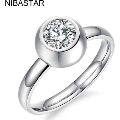 Woman Replacement Crystal Change Color Ring New Fashion Gold/Rose Gold/Silver Color Finger Stainles steel Jewelry Christmas Gift