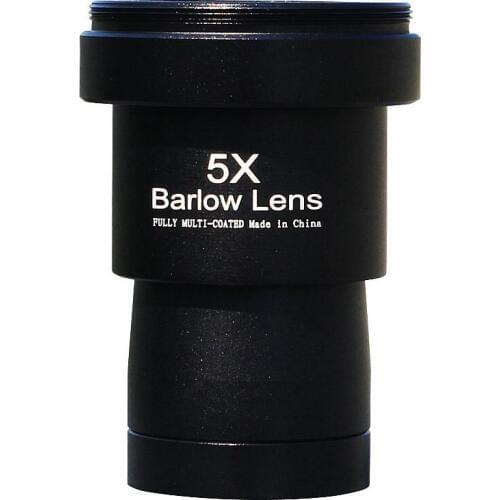 1.25 Inches 5X Barlow Lens Fully Metal Green Film with M42 Thread for Standard Telescope Eyepiece Astronomy