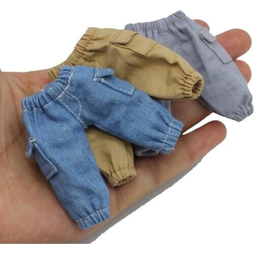 2 Styles 7 Color Mini Long Pant Doll Clothes for Obitsu11,Molly,1/12 bjd Doll Jeans Clothing Dress Up Accessories