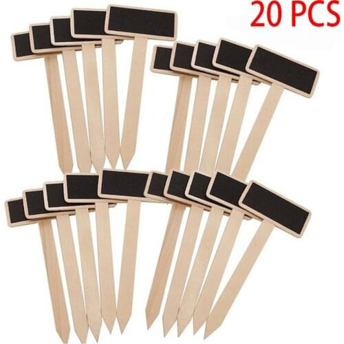 20Pcs Mini Size Blackboard Flower Gardening Plant Decoration Card Plant Label Blackboard Sign Blackboard Seedling Tray