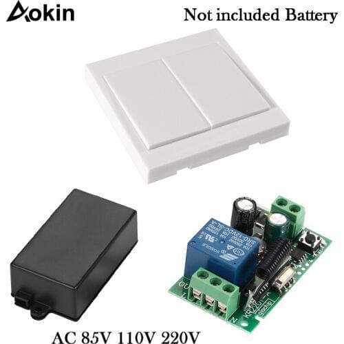 433 Mhz 86 Wall Panel Wireless Remote Controls Transmitter With 1 2 3 Buttons 1CH Relay Receiver for Home Room Lighting Switch