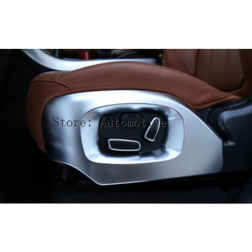 2pcs For Land Rover Range Rover Sport Vogue Autobiography 2014-17 Accessories ABS Chrome Seat Frame Decoration Trim Car Styling