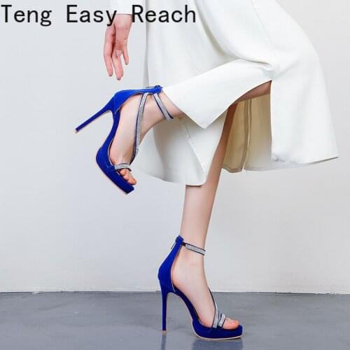 High Heel Sandals Sexy Stiletto Women Shoes Glitter Party Dress Evening Heeled Sandals Fashion Ankle Strap Ladies Shoes Sandals