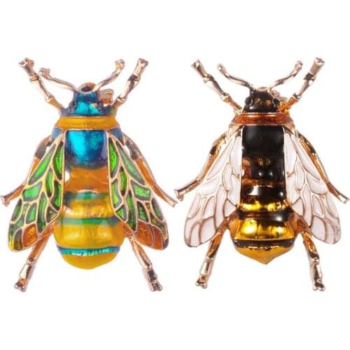 Insect Bumble Bee Brooch For Women Kids Girls Bee Jewelry sweet Color Yellow Green Enamel Brooches Jewelry Bumble Bee