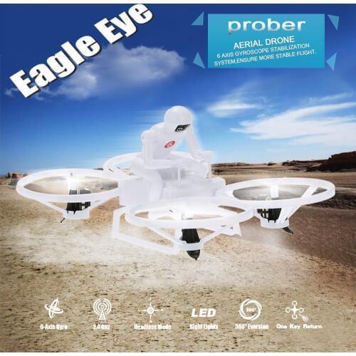 Create Toys E902 2.4G 4CH Six-axis Gyro Prober Aerial Drone 3D Flips CF Mode Auto-return RTF RC Quadcopter
