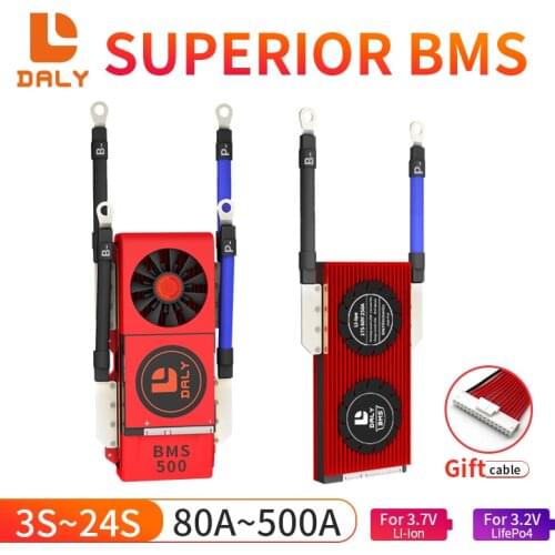 Daly BMS 3S to 24S Li-Ion LiFePo4 LTO 80A 100A 120A 150A 200A 250A 300A 400A 500A Used For UPS Home Storage Solar Inverter RV