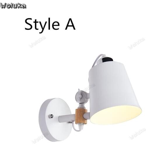 Wood wall lamp iron solid wood modern minimalist art bedside lamp wooden interior balcony aisle lamp CD50 W07