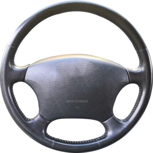 DIY Genuine Leather Car Steering Wheel Cover For Toyota Land Cruiser Prado 120/ Protect Steering-wheel