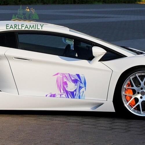 EARLFAMILY 43cm x 26.8cm For Lucky Star Sunscreen Car Stickers Personality Decal Occlusion Scratch Motorcycle For JDM SUV RV