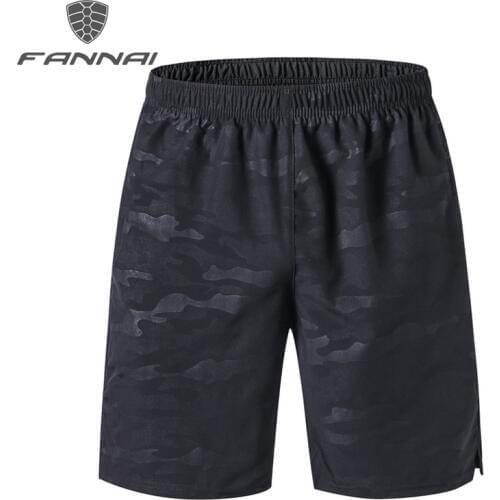 FANNAI Mens Safe Reflective Running Shorts Men Soccer Basketball Training Sport Short Male Camouflage Gym Fitness Shorts AM329