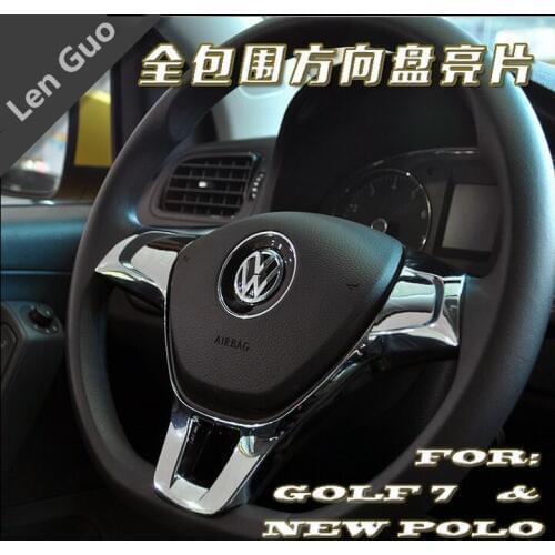 GR-SW3 steering wheel decorate Sequins fit for VW Volkswagen Golf 7 MK7 2014-2015 POLO accessories car styling