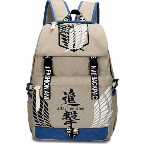 Attack on Titan Logo Canvas Backpacks Rucksacks Cartoon School Backpack Casual student Bags travel Knapsack Unisex Gifts New