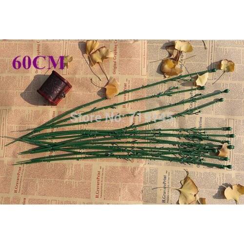 60cm/23.6' artificial decorative fake rose flower long stems forks DIY handmade ronde flower home decoration
